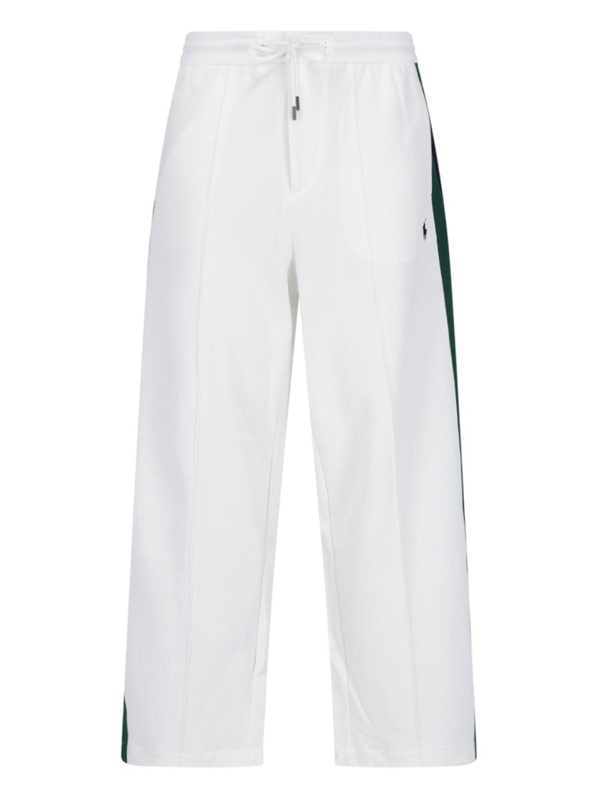 Polo Ralph Lauren White Recycled Wide-Leg Track Trousers