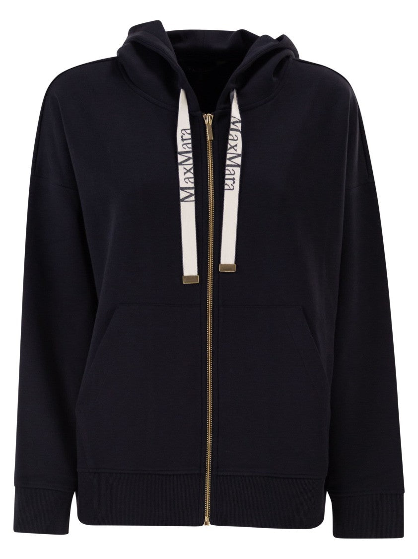 Max Mara Smmjour - Technical Jersey Zip-Up Sweatshirt