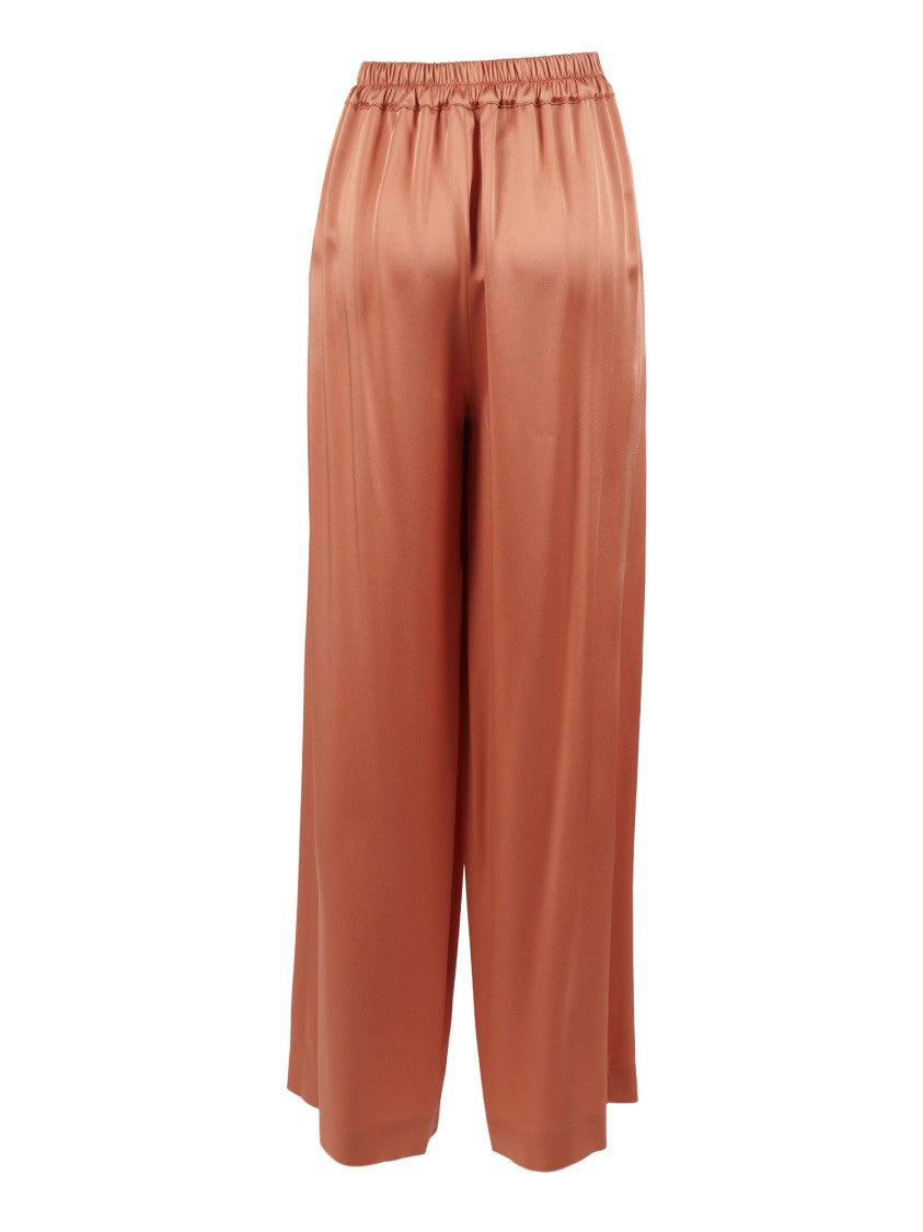 Clips Satin High Waisted Straight-Leg Pants