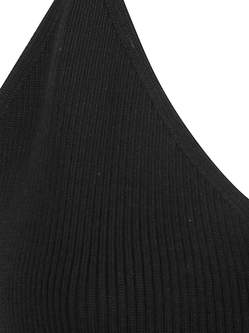 Jil Sander Knee-Length Ribbed Knit Dress