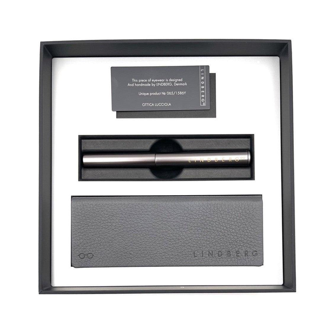 Lindberg Black 1862 Titanium-Blend Square Sunglasses