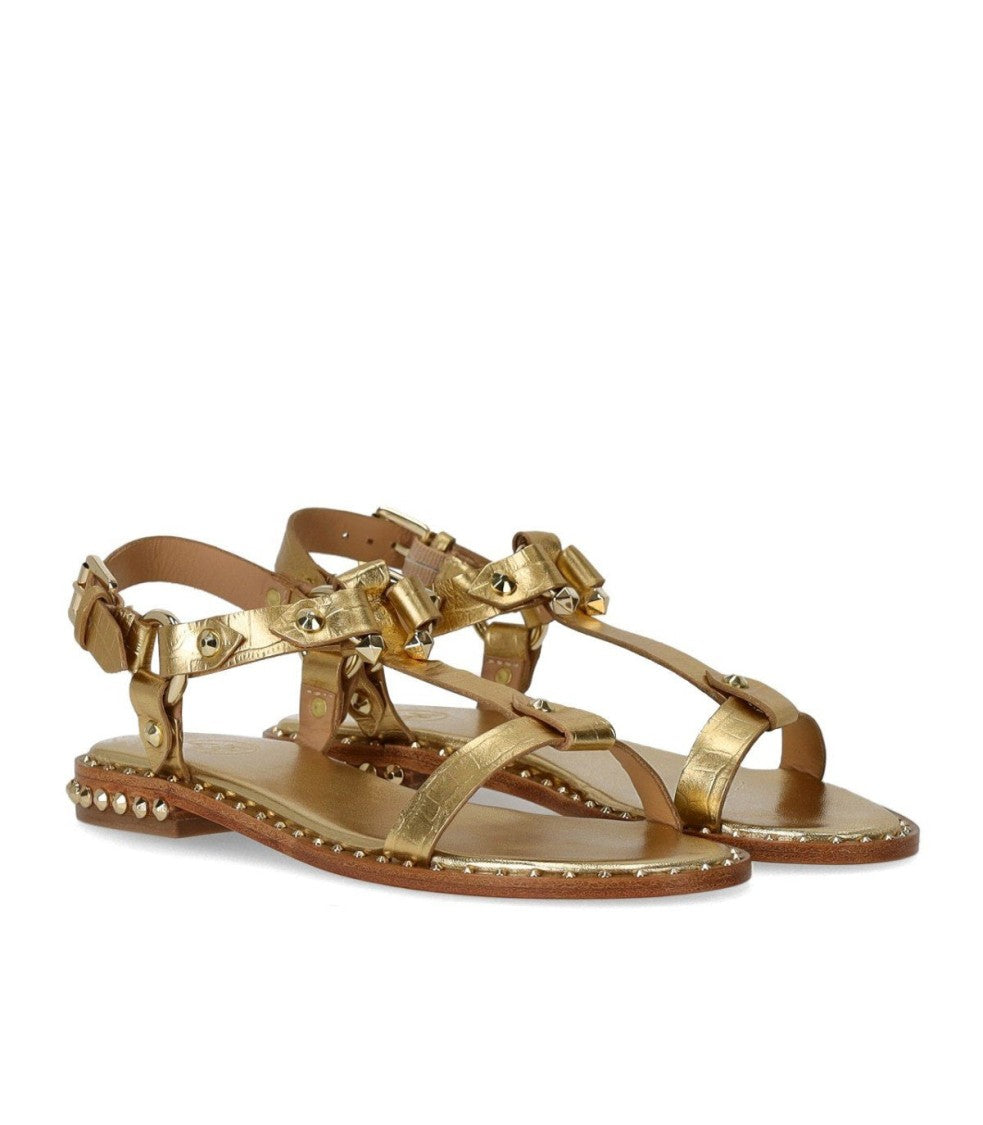Ash Patsy Gold Flat Sandal
