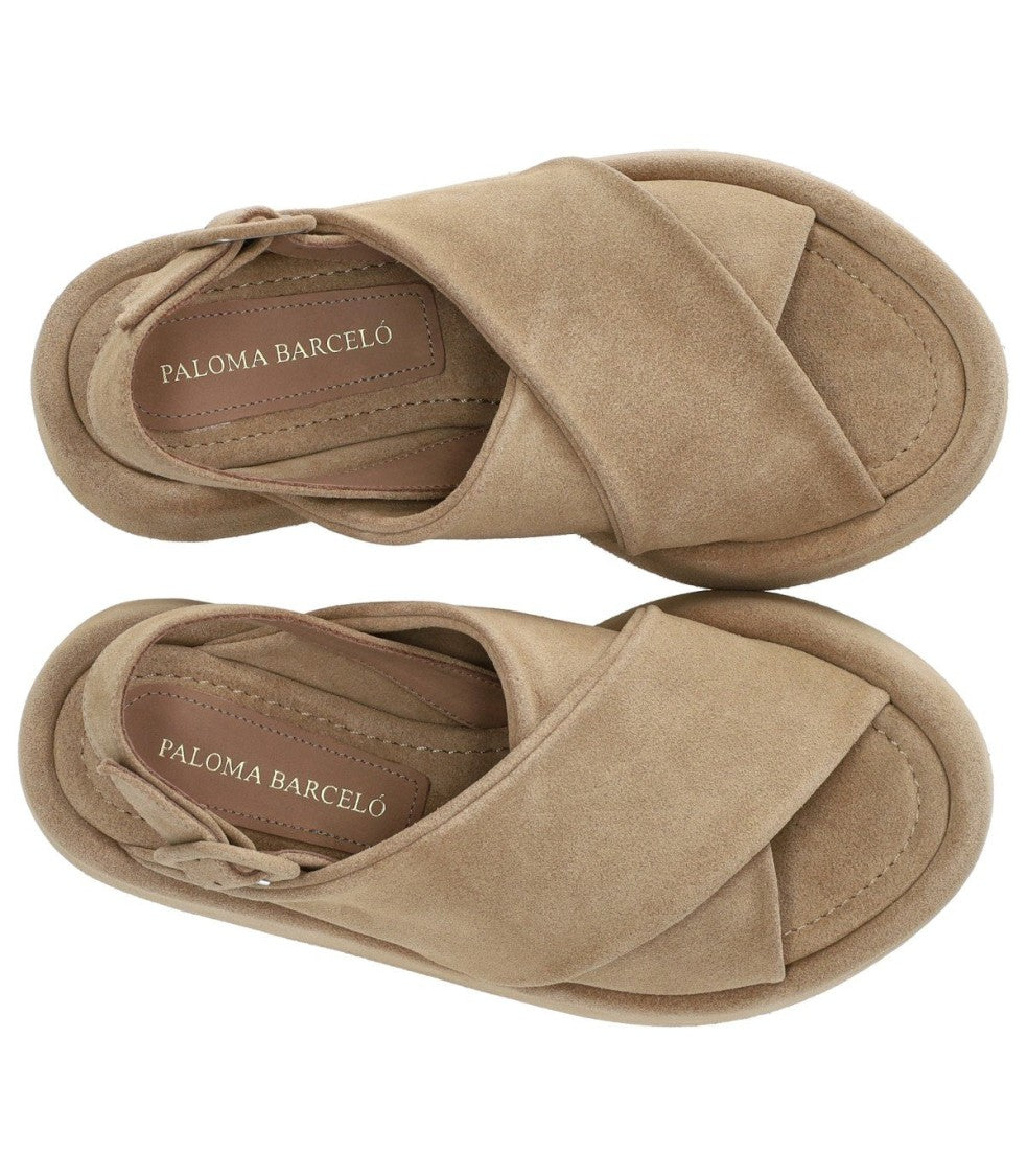 Paloma Barceló Basima Beige Platform Sandal
