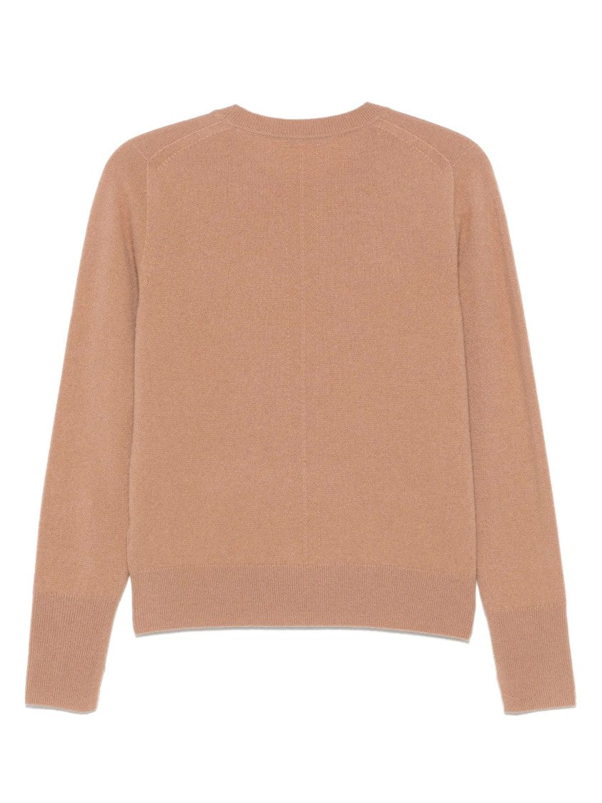 Joseph Beige Cashmere Sweater With Classic Crew Neckline