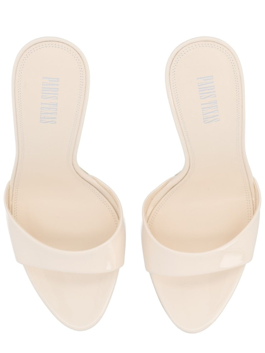 Paris Texas Lidia High Stiletto Heel Glossy Leather Mules