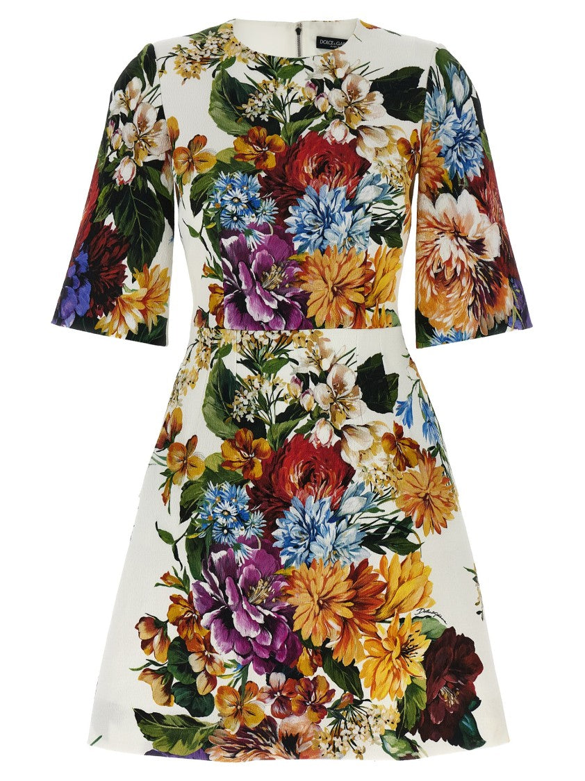 Dolce & Gabbana Floral Bouquet Printed Dress