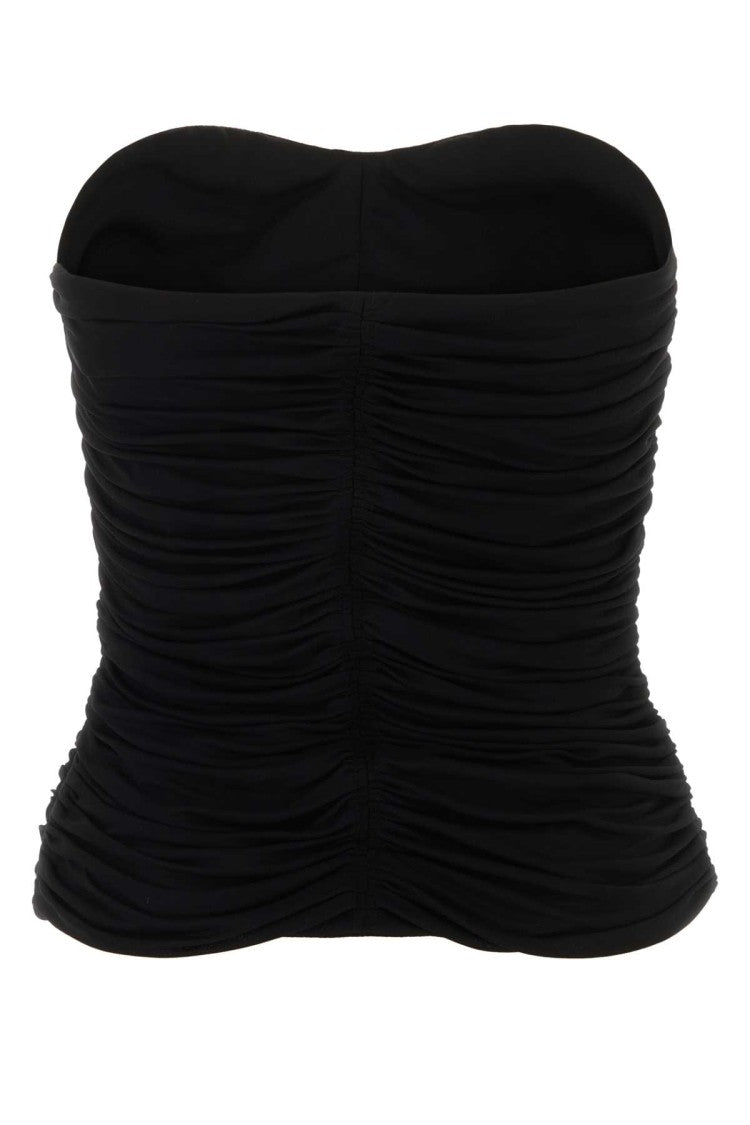 Saint Laurent Black Viscose Top