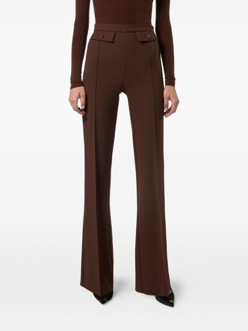 Elisabetta Franchi High-Waisted Flared Trousers