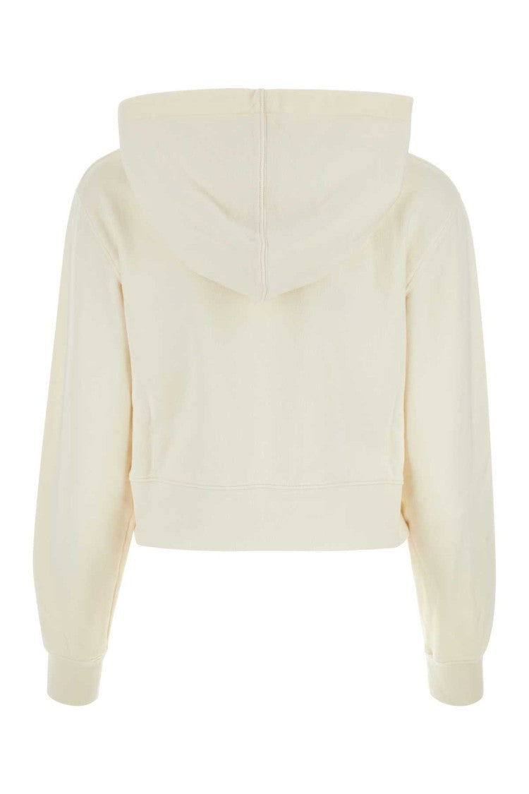 Palm Angels Ivory Cotton Sweatshirt