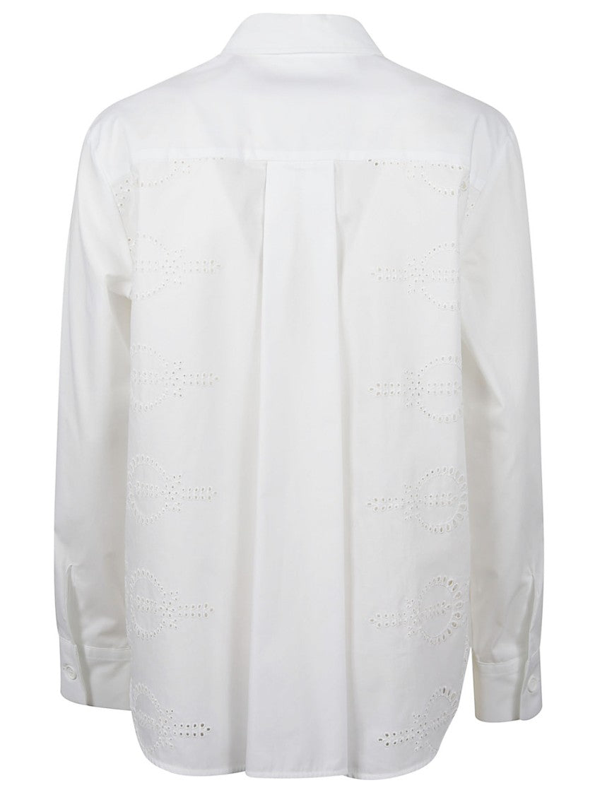 P.A.R.O.S.H. Cannes Eyelet Embroidered Cotton Shirt