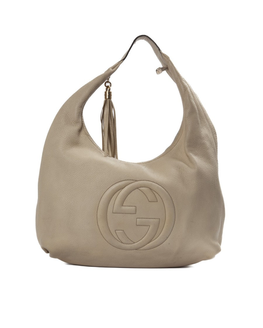 Gucci Soho Hobo Medium Granulated Cream