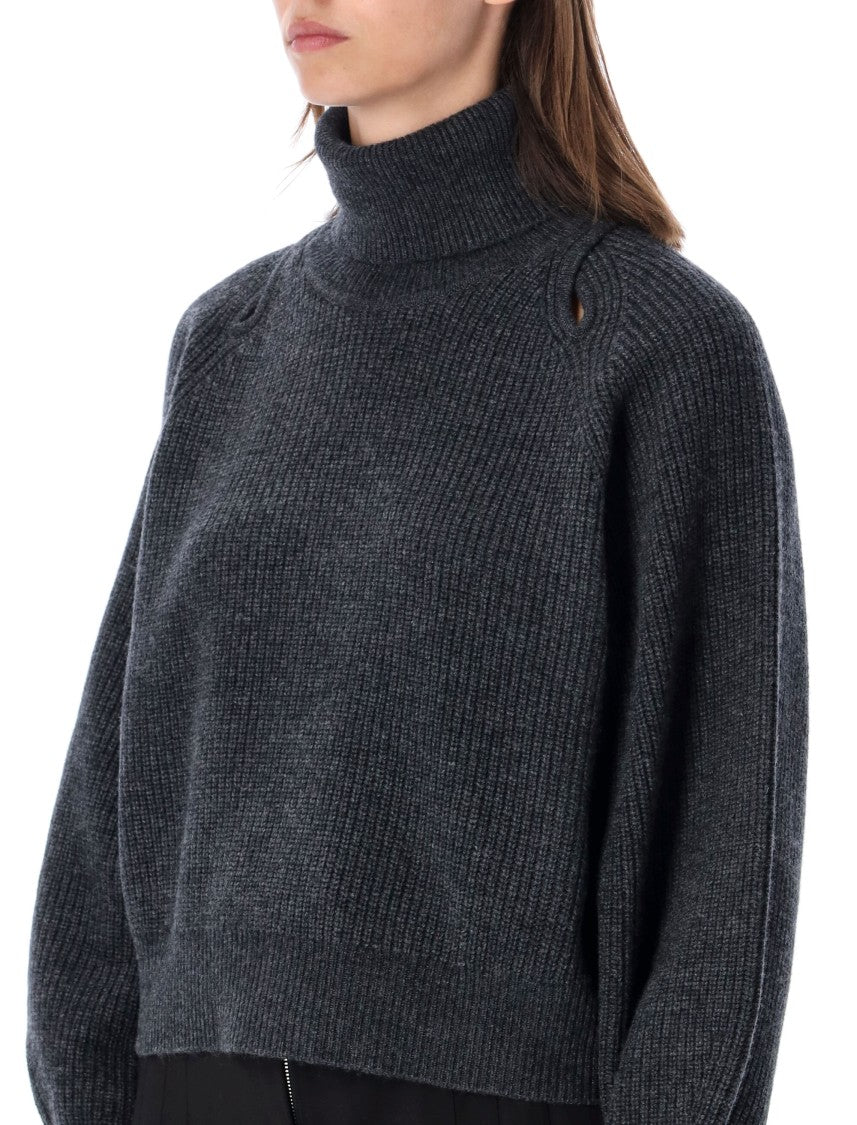 Sessùn Yinga Cut Out Balloon Sleeve Crewneck Sweater