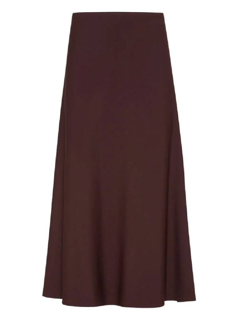 Brunello Cucinelli Flowing Brown Maxi Skirt With Minimalist Design