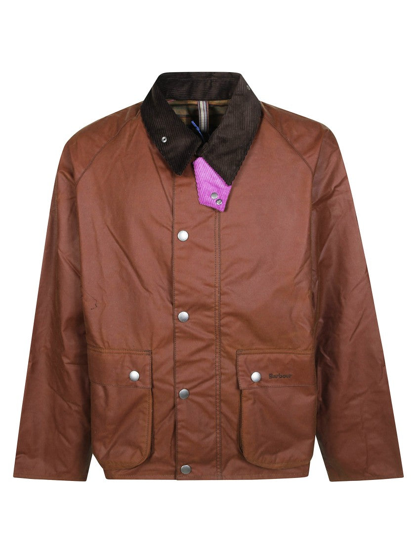 Barbour X Paul Smith Transp Wax Corduroy-Collar Brown Waxed Jacket