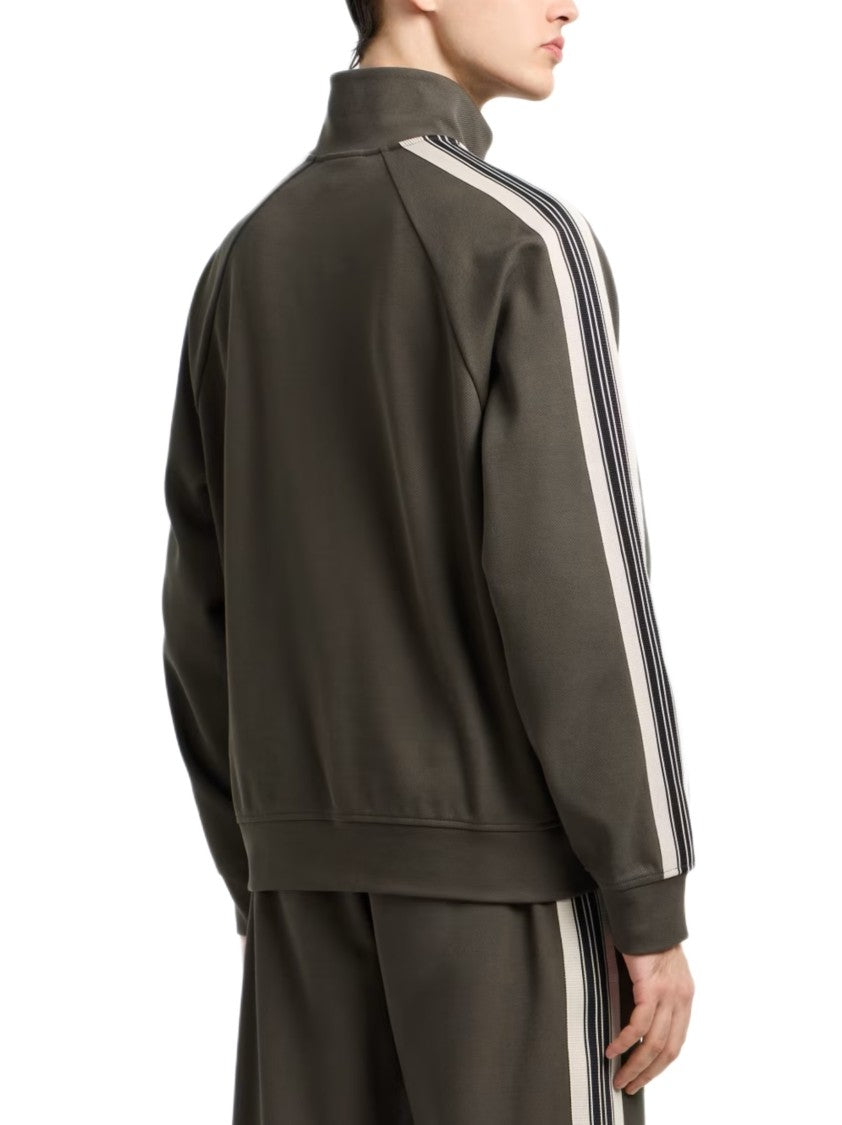 Emporio Armani Full Zip Sweatshirt With Contrasting Stripes