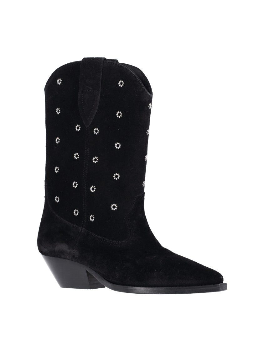 Isabel Marant Black Duerto Calfskin Leather Boots