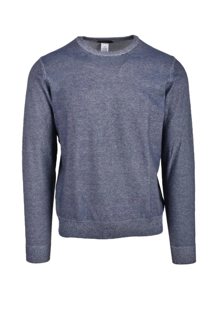 Planet Grid Crewneck Cotton Sweater