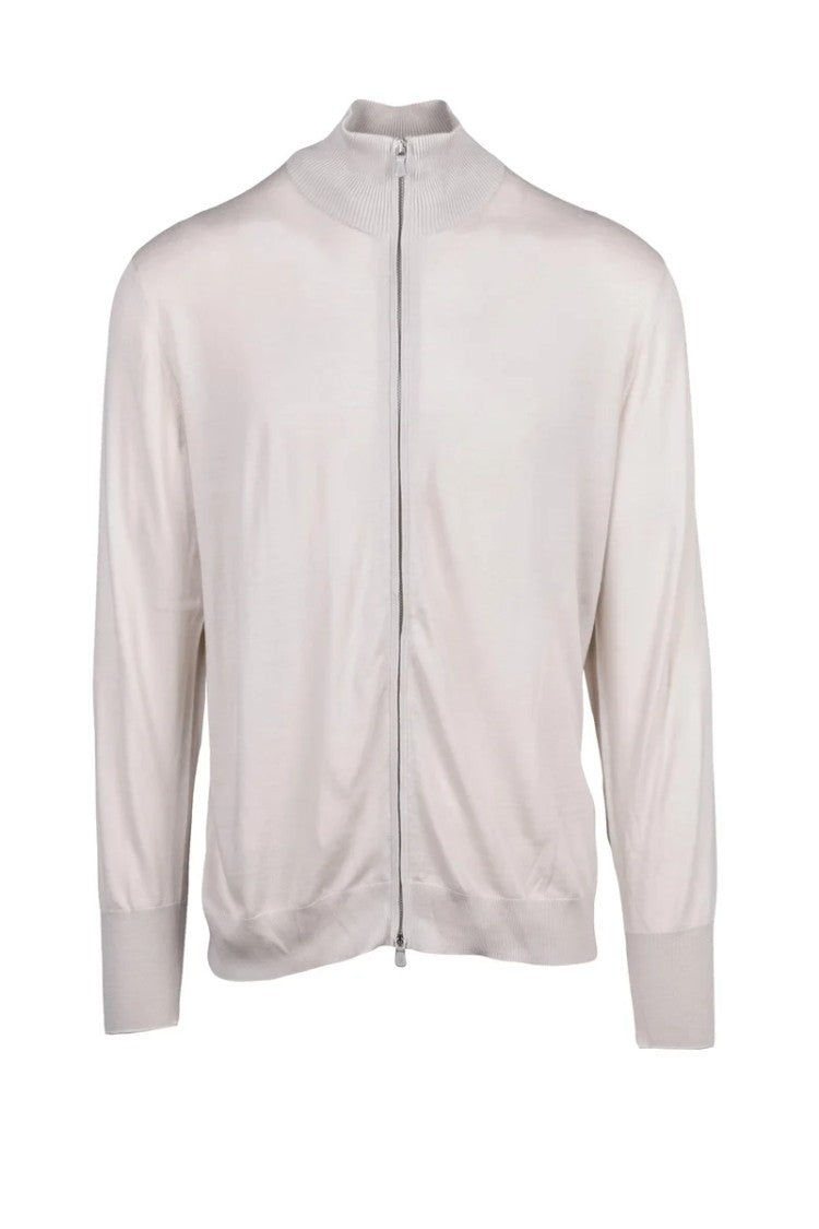 Eleventy Zip Cardigan Wool - Beige