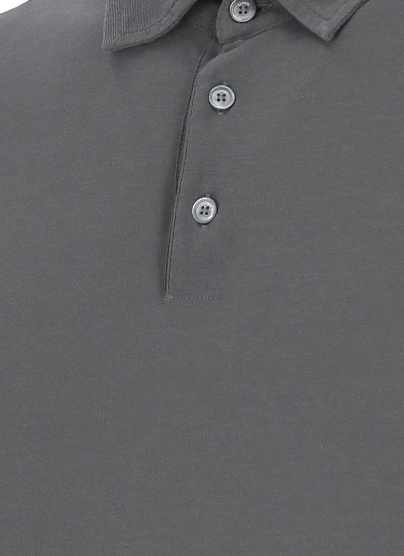 Zanone Grey Ml Polo Shirt