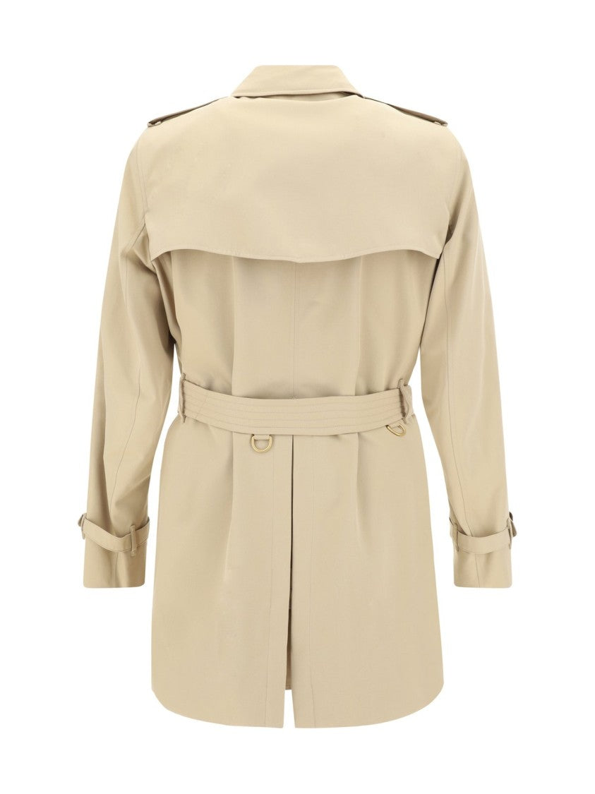 Burberry Double-Breasted Trench Coat With Structured Collar
