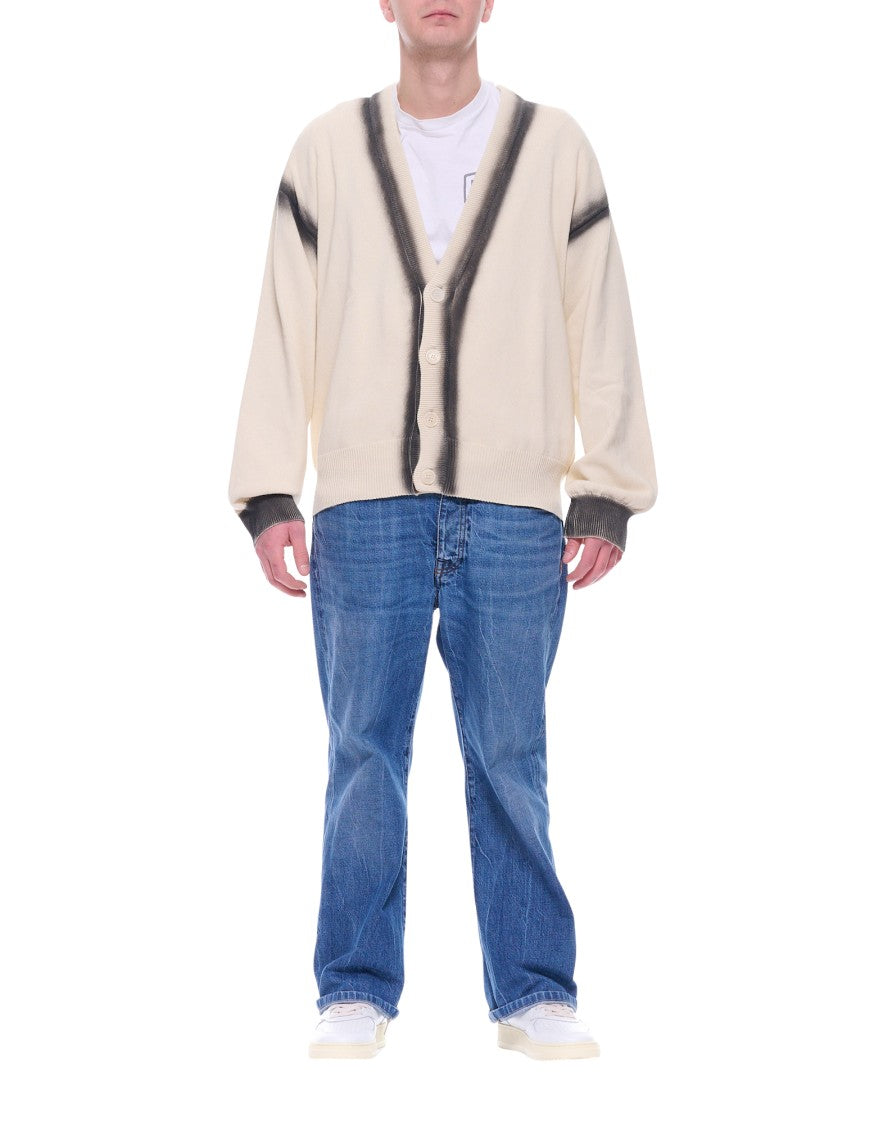 Atomofactory Men’S Cardigan With Contrast Trim