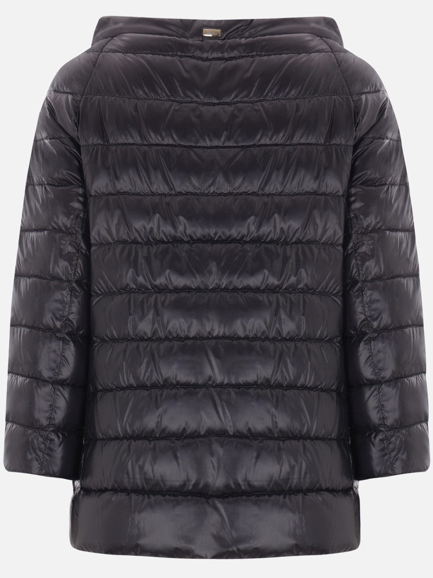 Herno Neutral Piumino Egg-Shaped Petal Sleeve Jacket