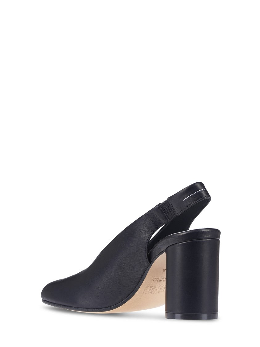 Mm6 By Maison Margiela Open-Toe Slingback Sandals With Chunky Heel