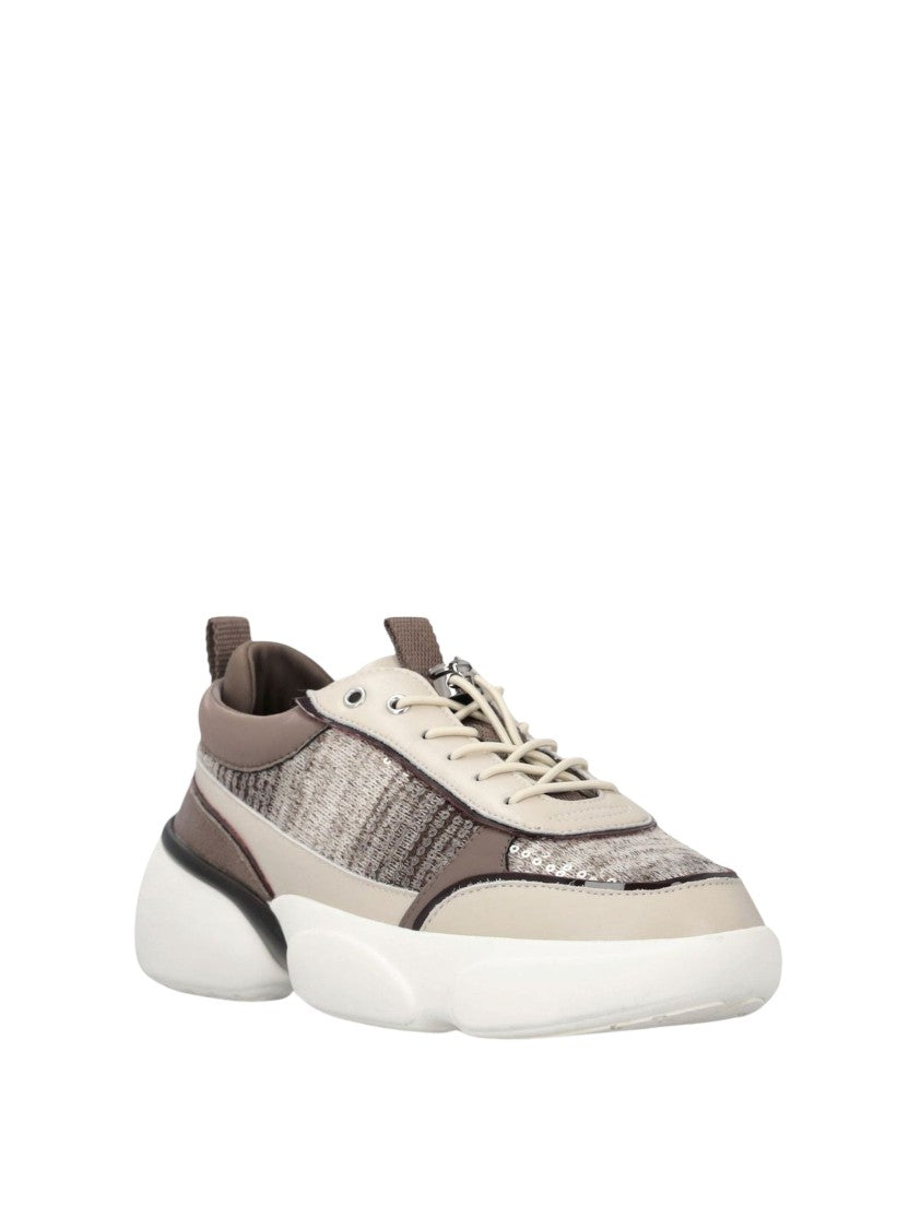 Pinko Alba 05 Chunky Sole Sequined Textured Fabrics Sneakers