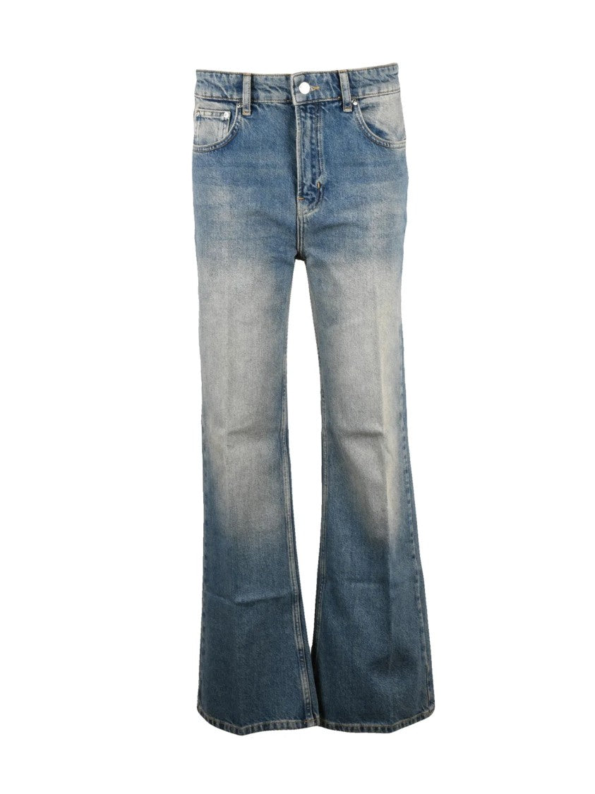Mo5ch1no Jeans Boot Cut Low Rise Denim Jeans With Retro Flair