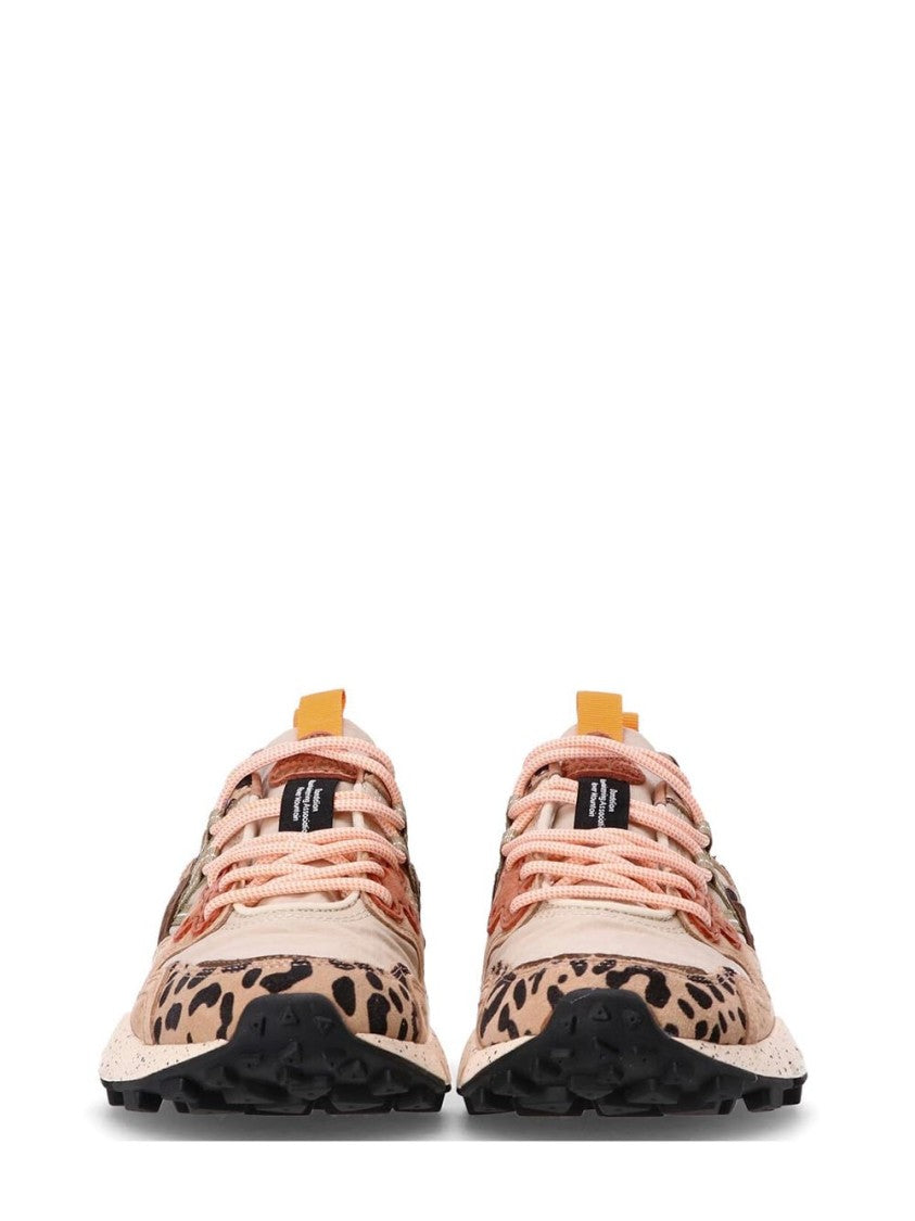 Flower Mountain Versatile Unisex Sneakers With Animal Print