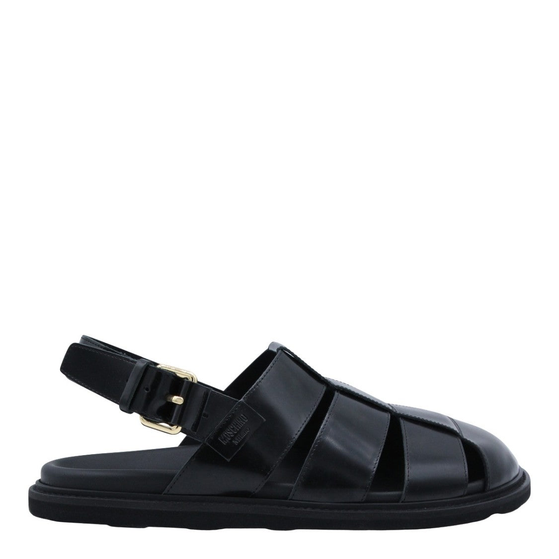 Moschino Cage-Style Black Sandals