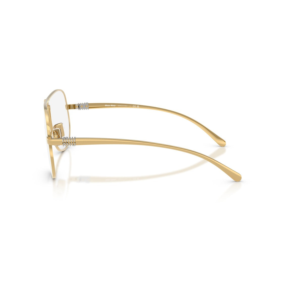 Miu Miu 0Mu A56s Thin Metal Frame Aviator Sunglasses