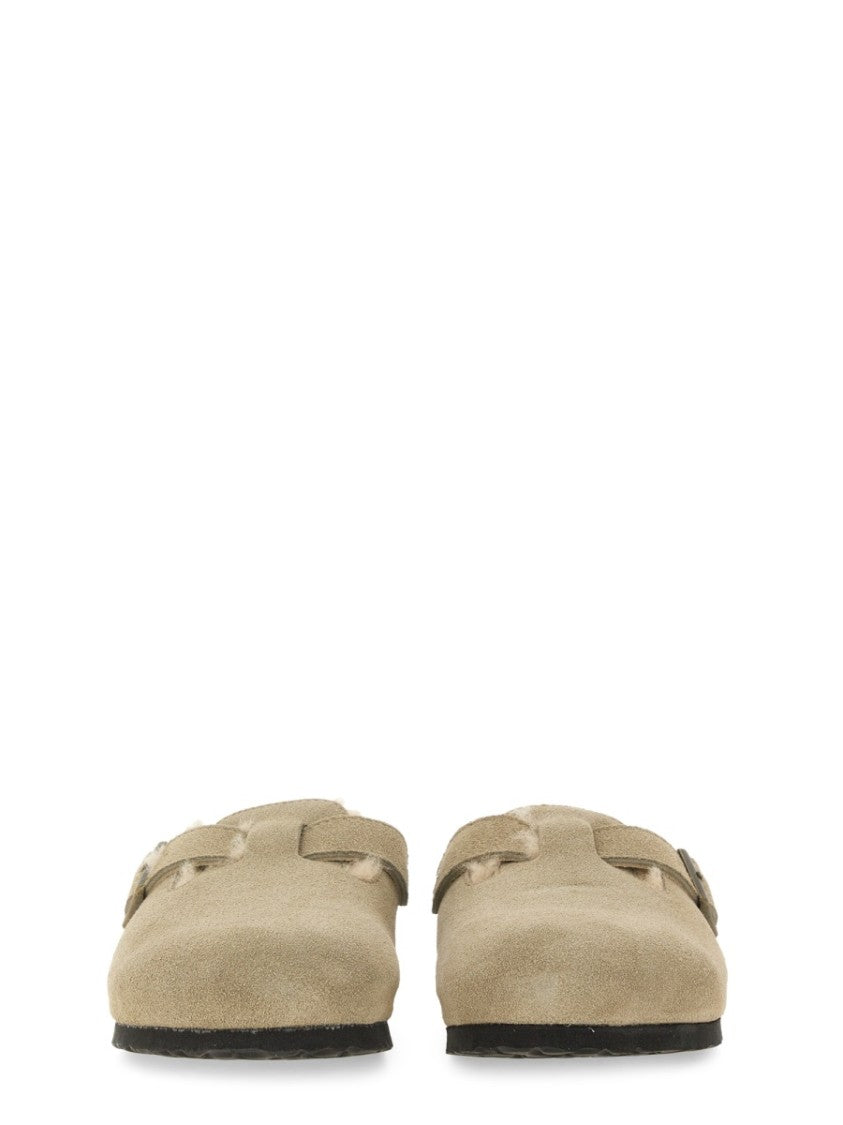 Birkenstock Narrow-Fit Suede Slip-On Clogs With Adjustable Buckle