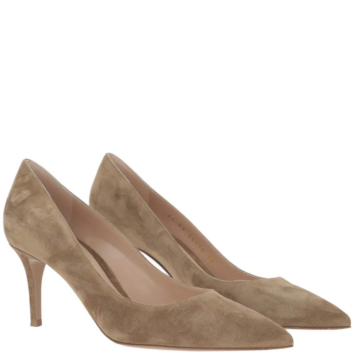 Gianvito Rossi Suede Pumps With Pointed Toe And Slim Heel