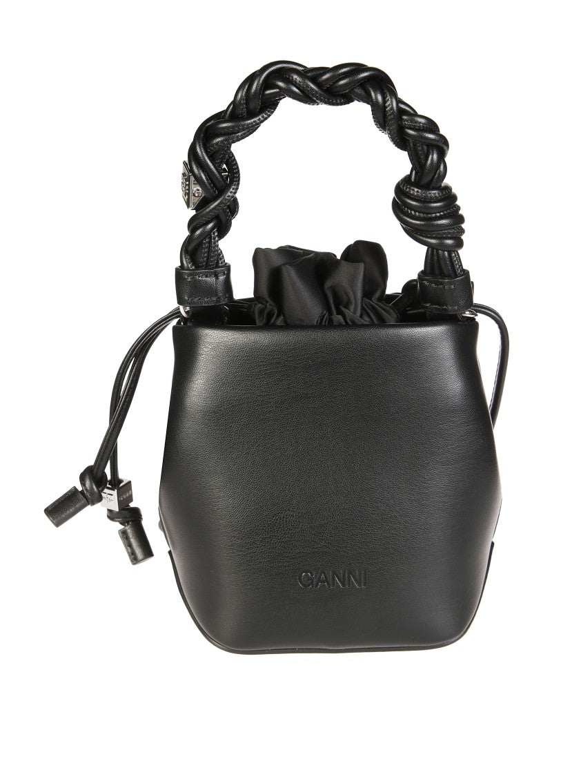 Ganni Mini Bucket Bag With Braided Handle