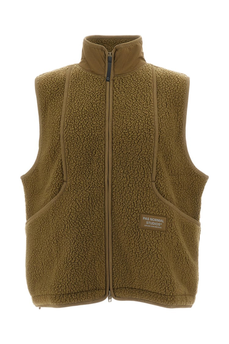 Pas Normal Studios Green Off-Race Pile Fleece Vest