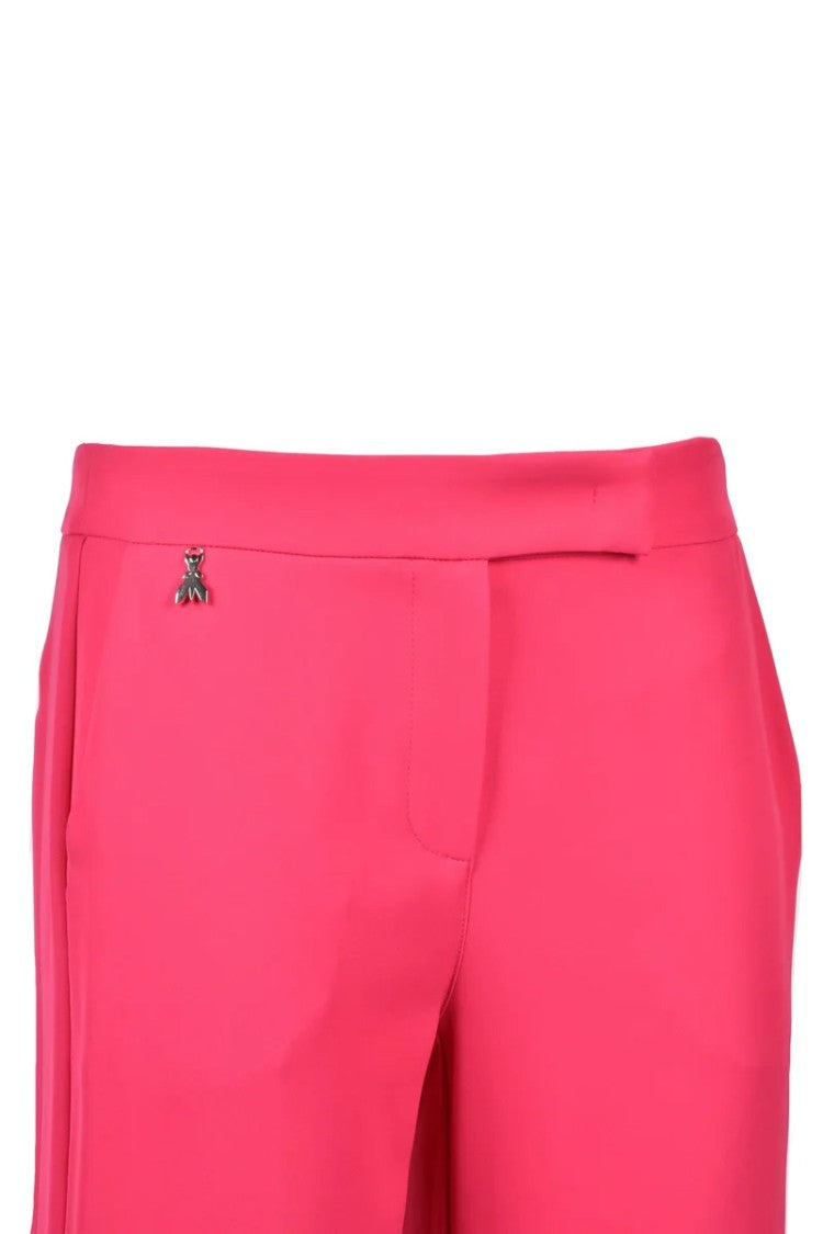 Patrizia Pepe Fuchsia Tailored Gathered Cuff Polyester-Blend Pants