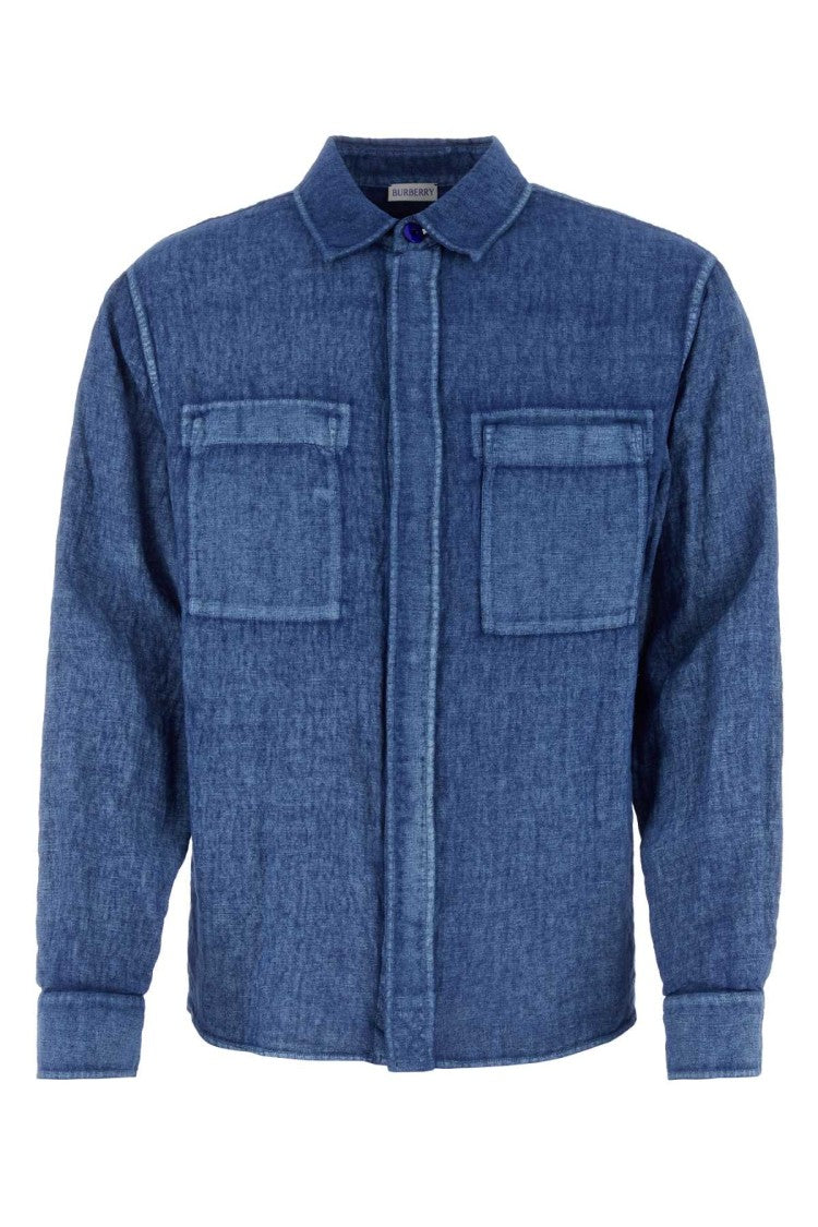 Burberry Denim Blue Linen Shirt