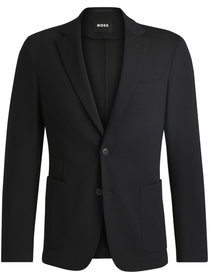 Boss Tailored Black Jacket With Notched Lapels