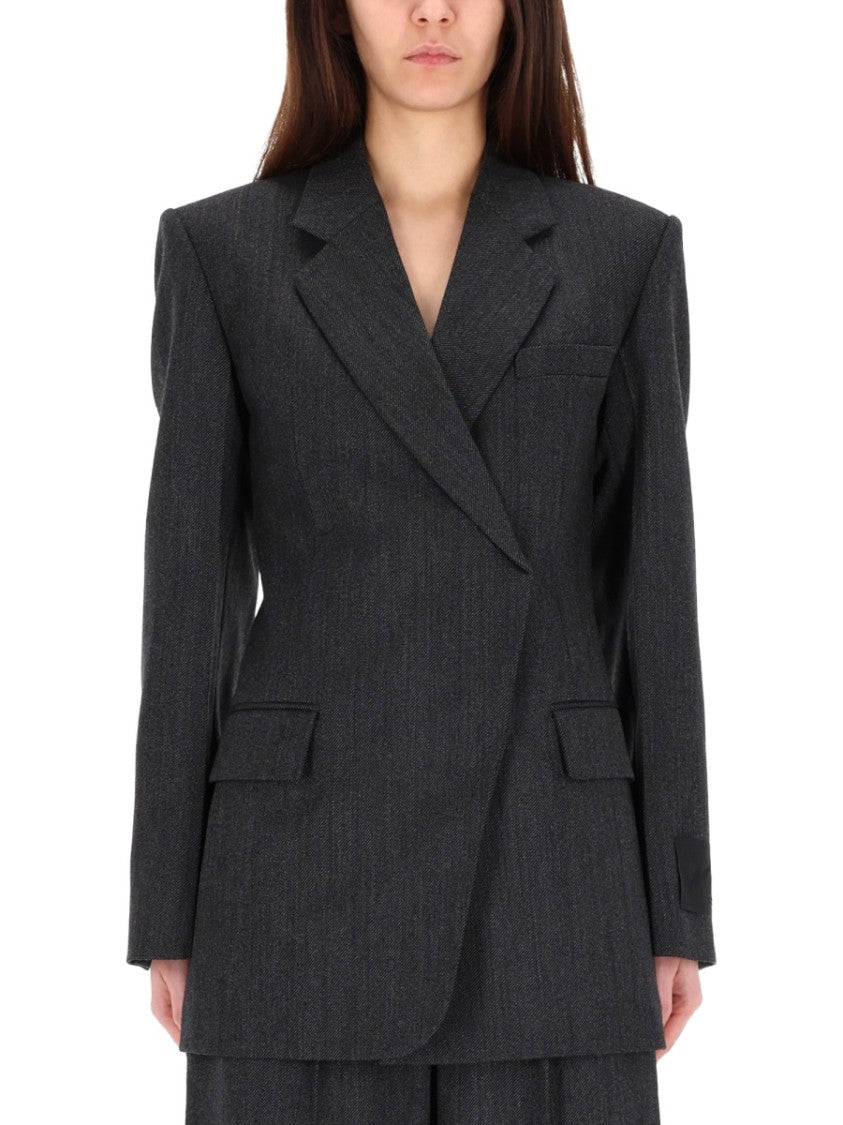 Alexander Wang Fitted Structured Silhouette Mini Blazer Dress
