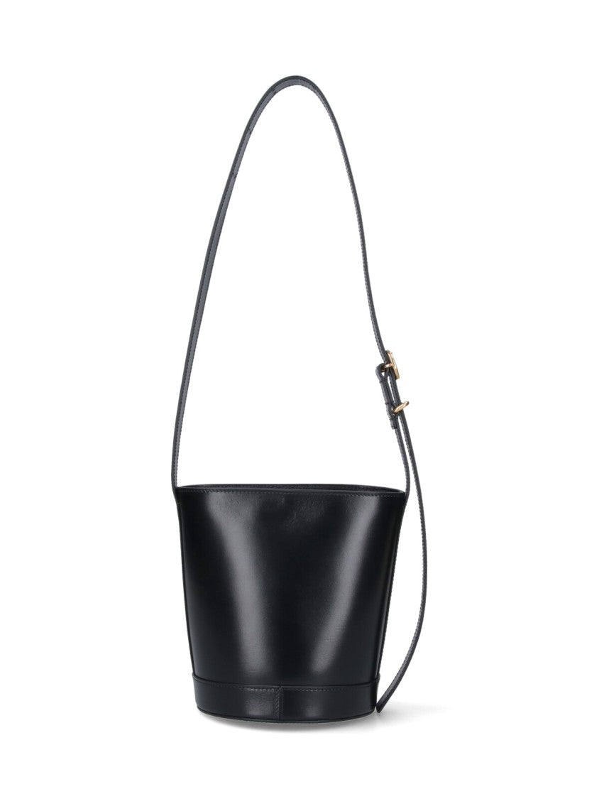 Jil Sander Black Calf Leather Bucket Bag