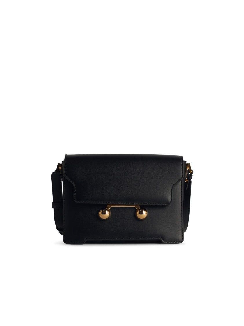 Marni 'New Trunk' Black Leather Crossbody Bag