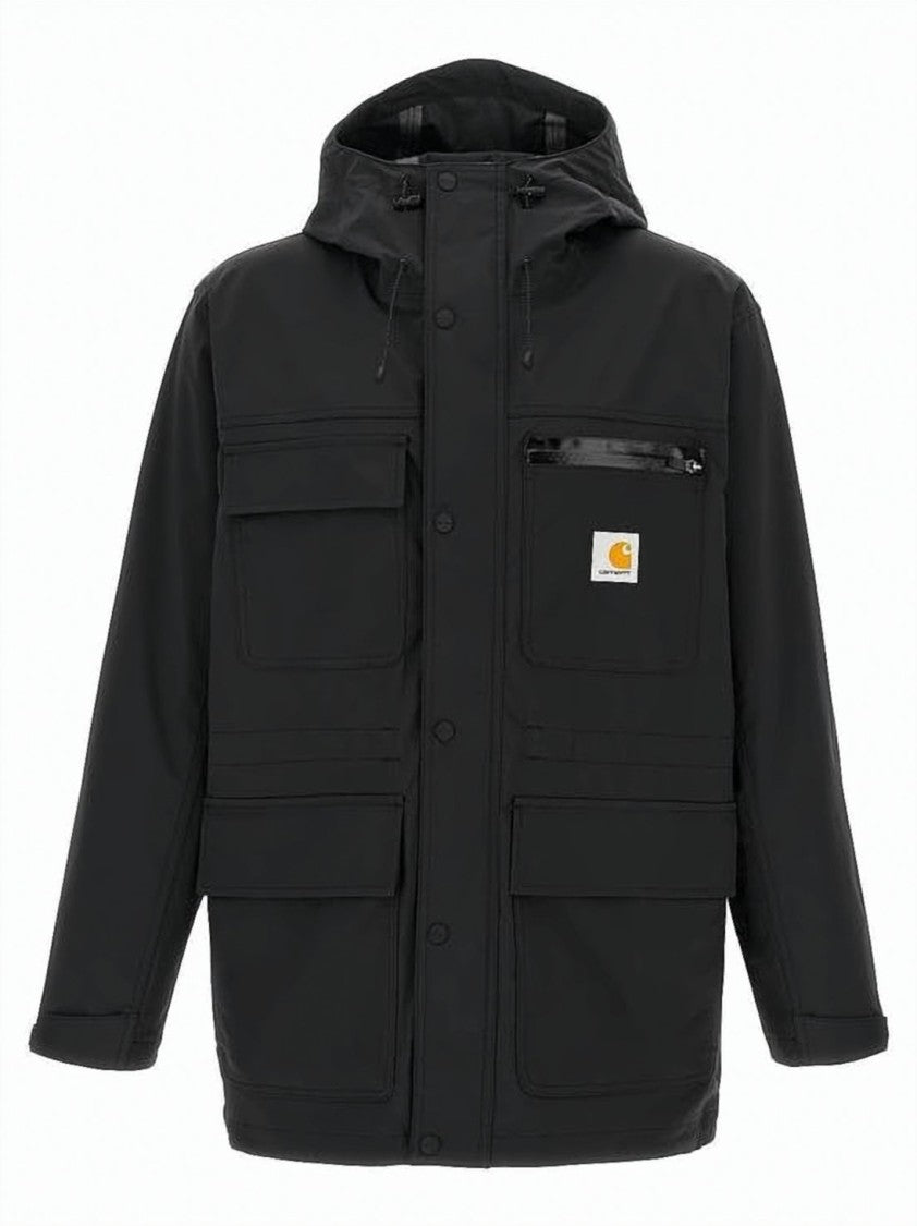 Carhartt Wip Utility Jacket In Durable Matte Black Fabric