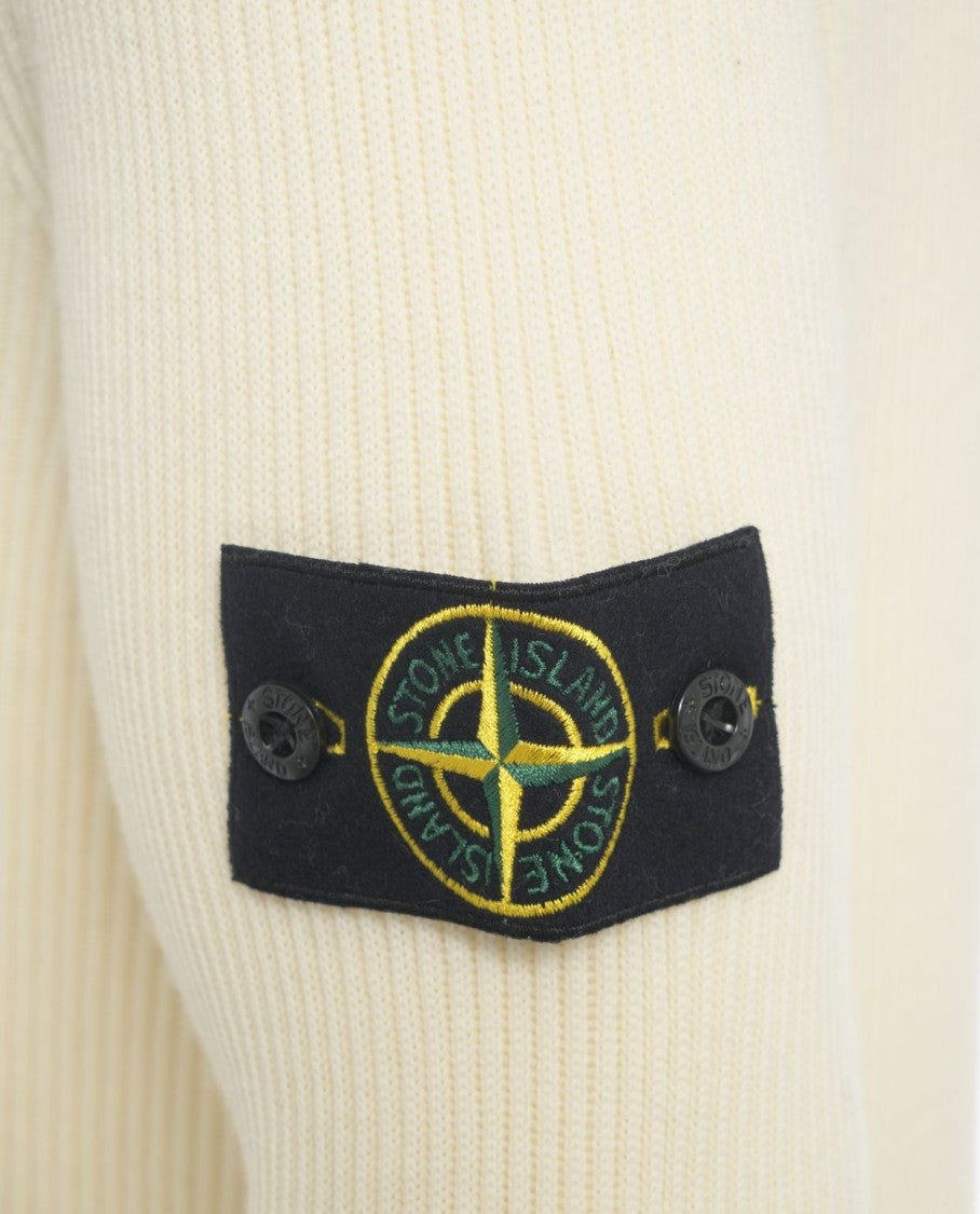 Stone Island Ribbed Sweater With Logo