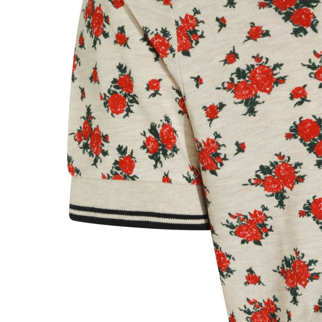 Vivienne Westwood Beige Cotton Red Floral Polo Shirt