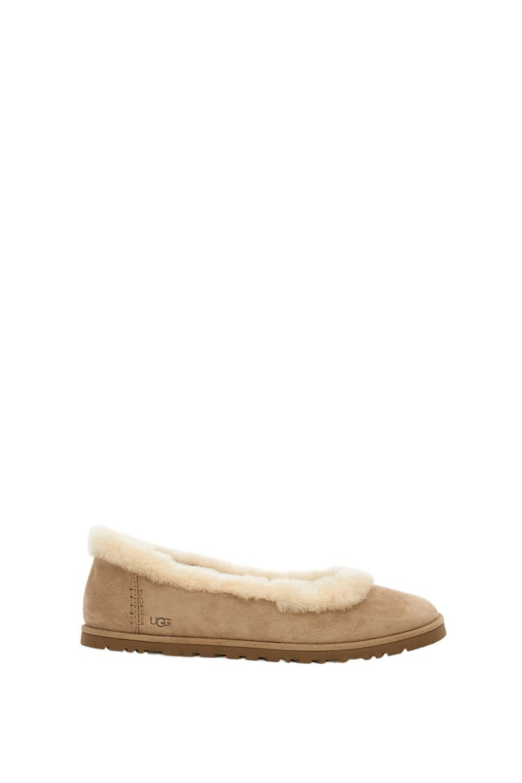 Ugg Beige Zora Suede Ballet Flats