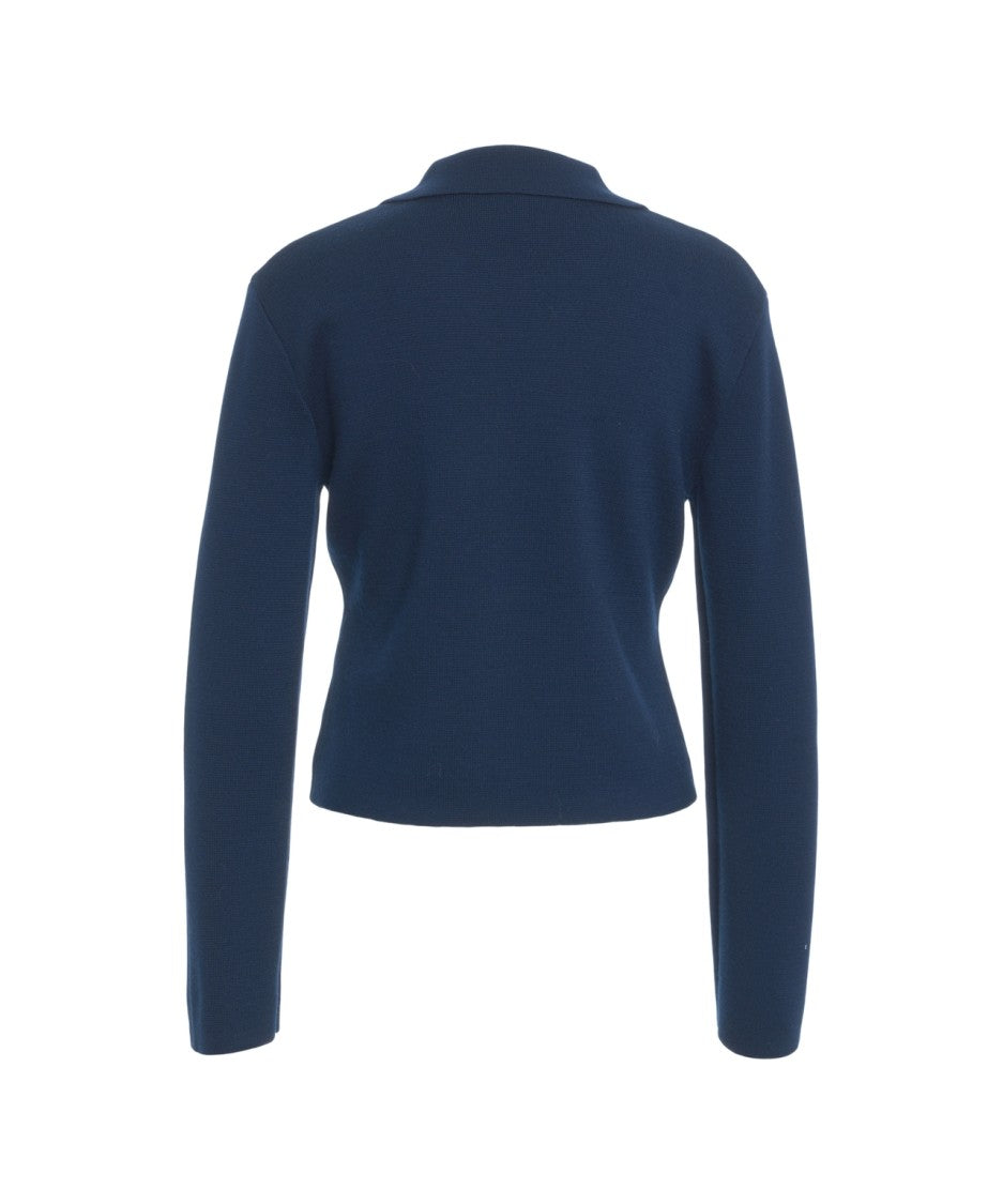 Baum Und Pferdgarten Double-Breasted Cardigan With Elegant Lapel And Flap Pockets