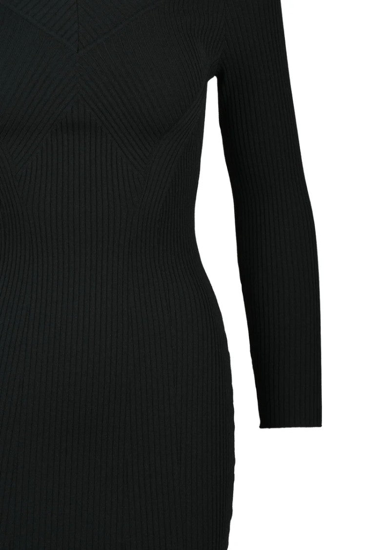 Alberta Ferretti Knit Sheath Dress - Black