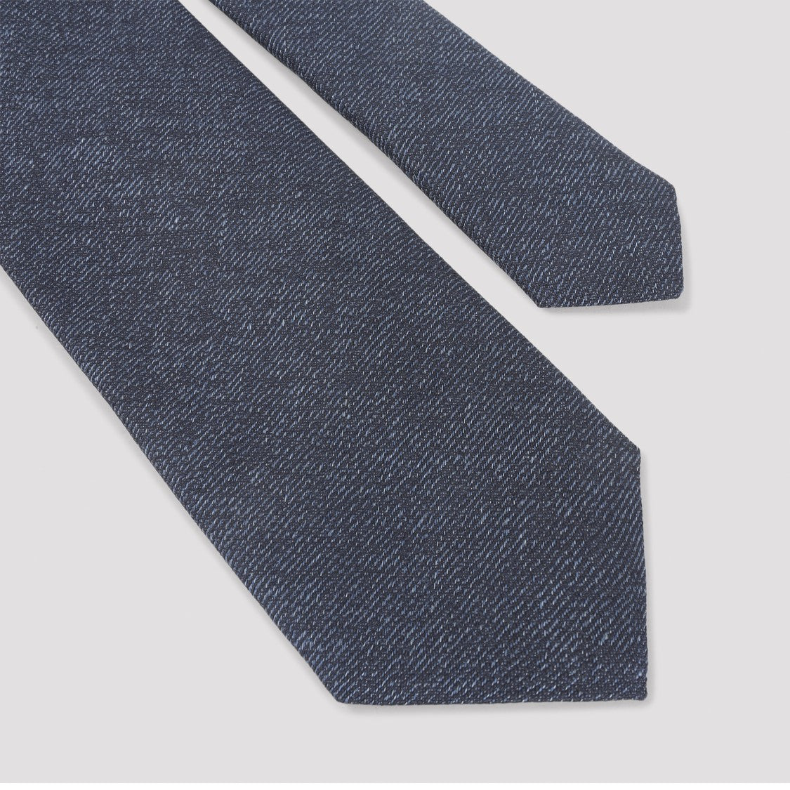 Canali Textured Blue Silk Tie
