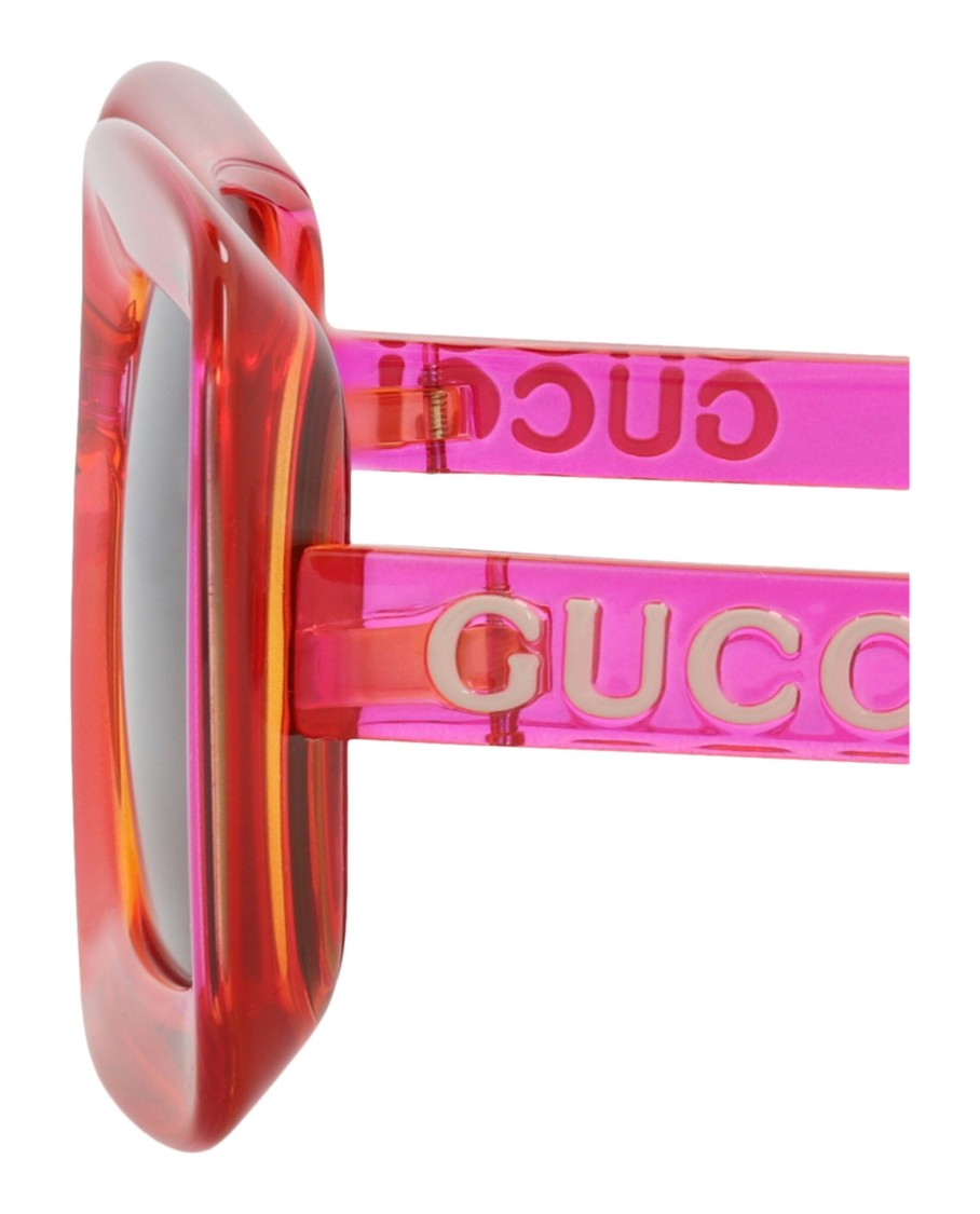 Gucci Square-Frame Injection Sunglasses